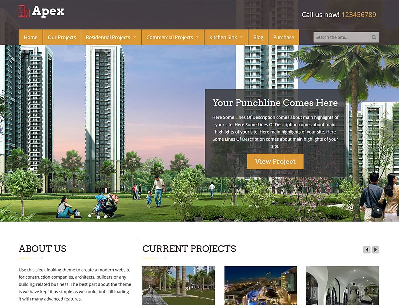 Apex WordPress Construction Theme