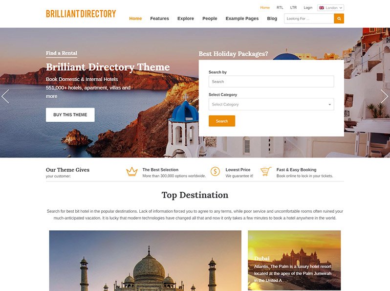 Brilliant Directory WordPress theme