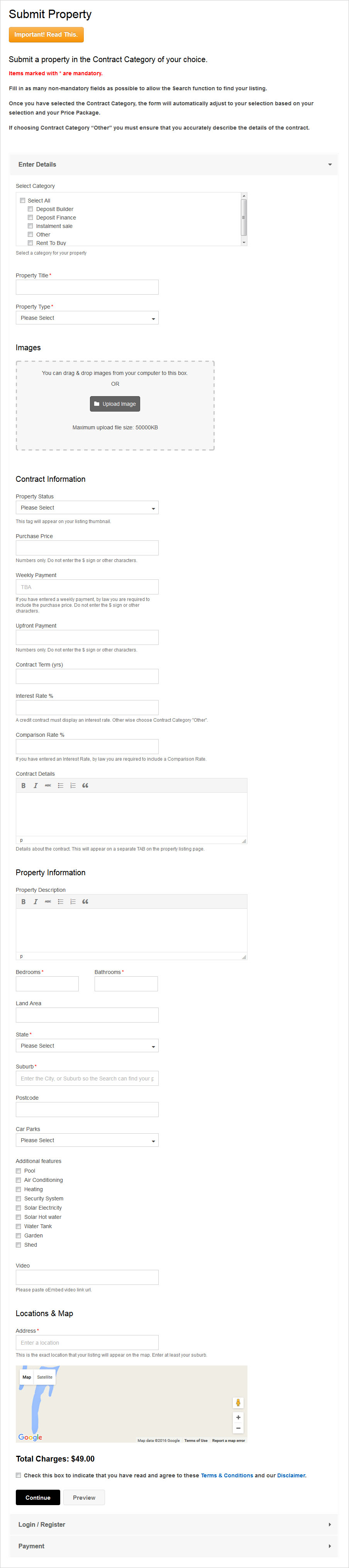 Real Estate Template Custom Fields