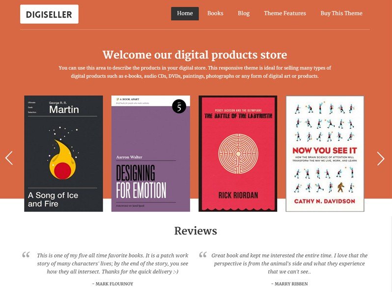 Digital Products WordPress Theme