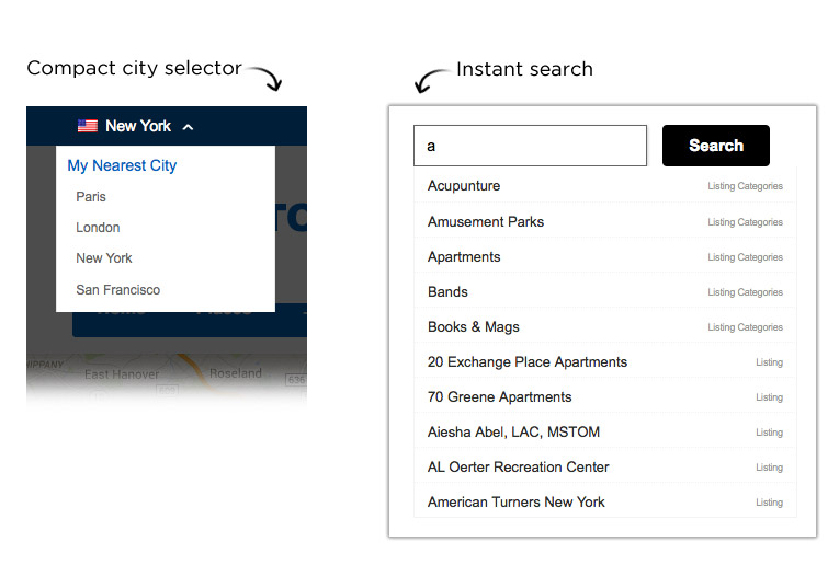 directory theme better city selector and instant search for faster discovery