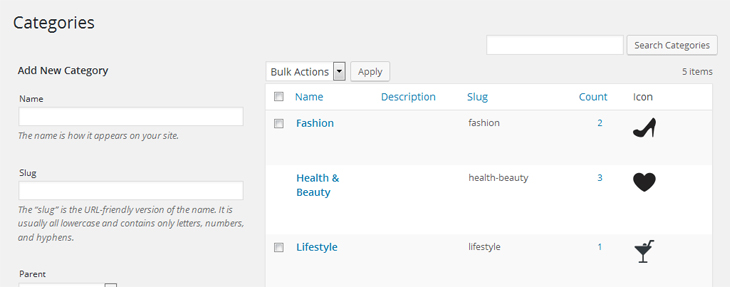 free-wordpress-category-icons-plugin-wp-admin