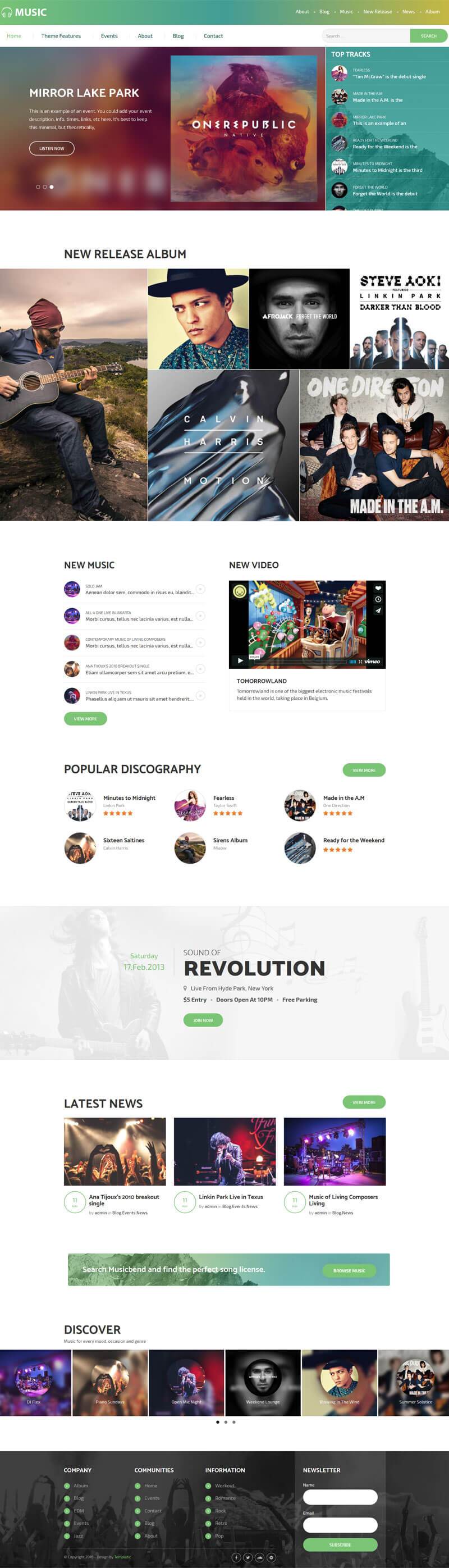 WordPress Music Theme