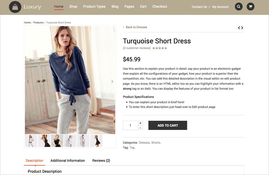 Luxury WordPress Ecommerce Theme