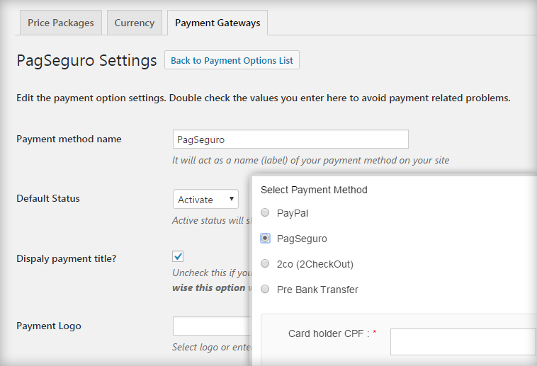 Install PagSeguro Brazilian Payment Gateway Plugin