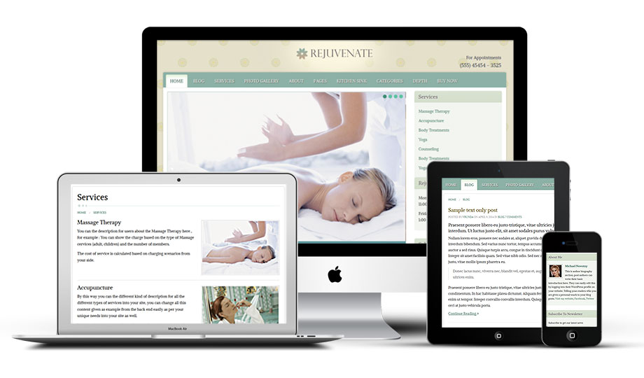 Rejuvenate - Spa WordPress theme