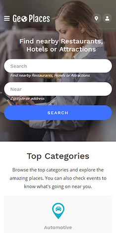 Geoplaces5 mobile design
