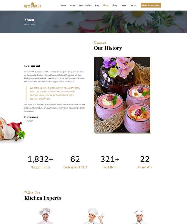 Restaurant WordPress Theme