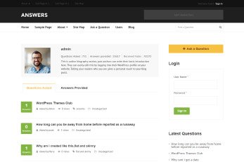 WP Theme For Questions And Answers