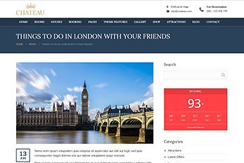 Chateau WordPress Booking Theme