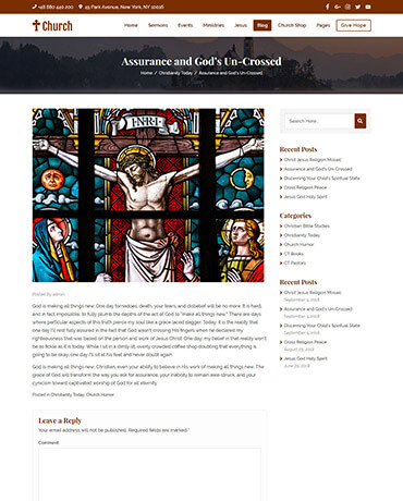 WordPress Theme for Church