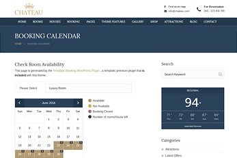 Chateau WordPress Booking Theme