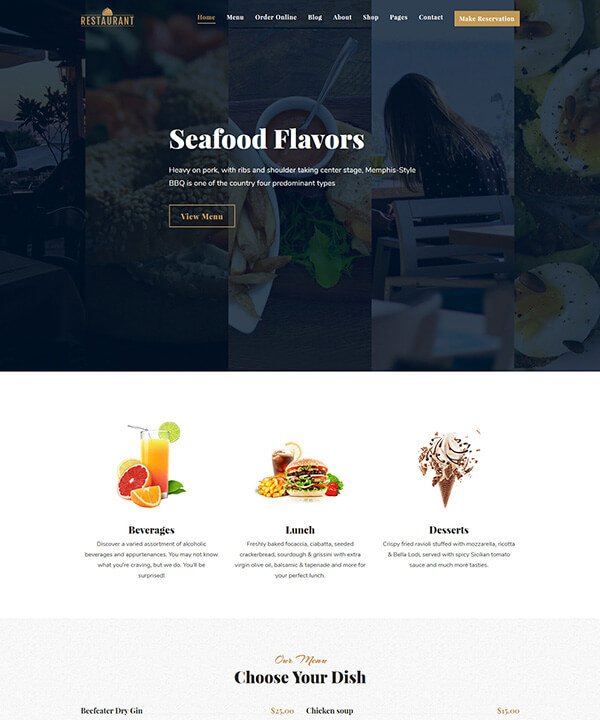Restaurant WordPress Theme