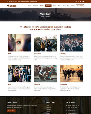 WordPress Theme for Church