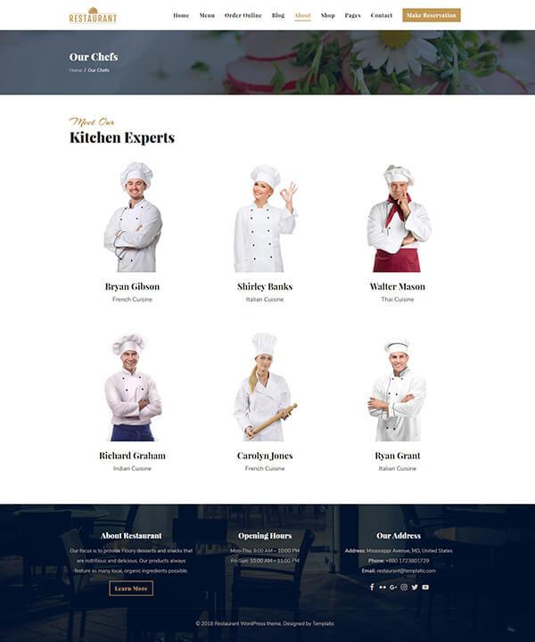 Restaurant WordPress Theme