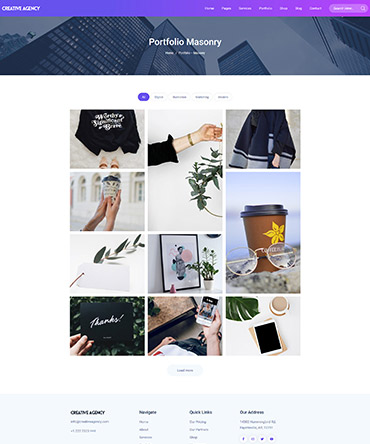 Agency WordPress theme- portfolio page