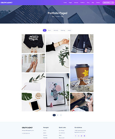 Agency theme- portfolio page