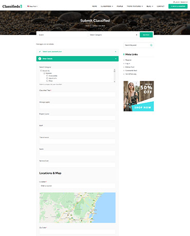 WordPress classifieds Theme