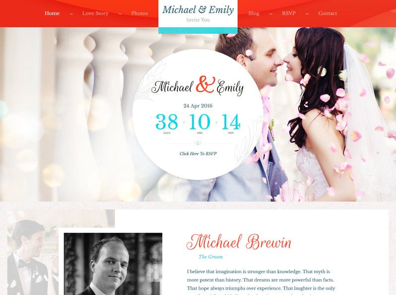 Wedding Theme for WordPress