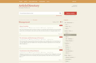 Article directory Category page