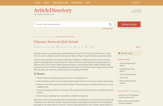 Article Directory Theme detail page