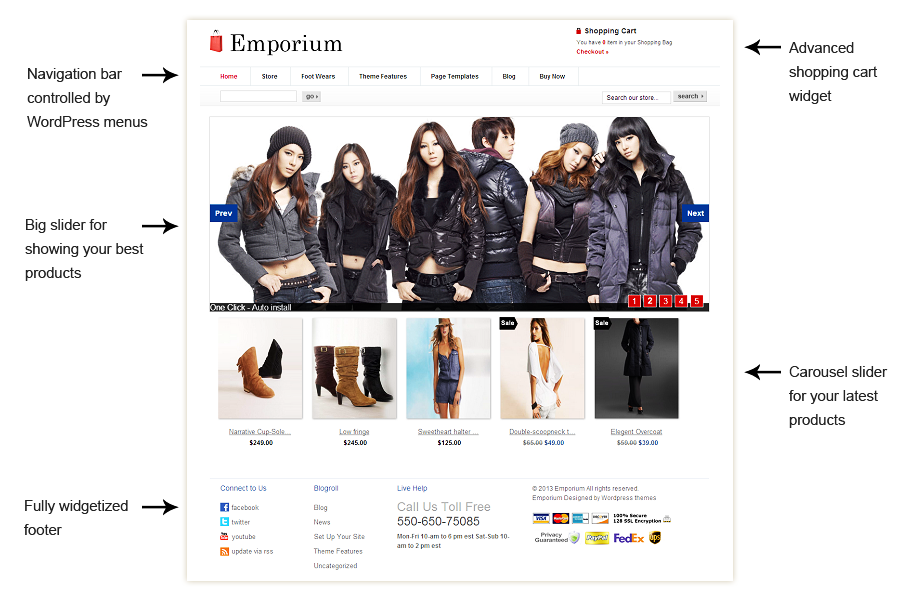 Emporium WordPress ecommerce themes