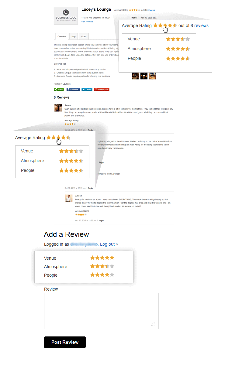 multi star rating plugin