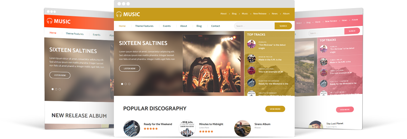 Bands and Music WordPress Theme