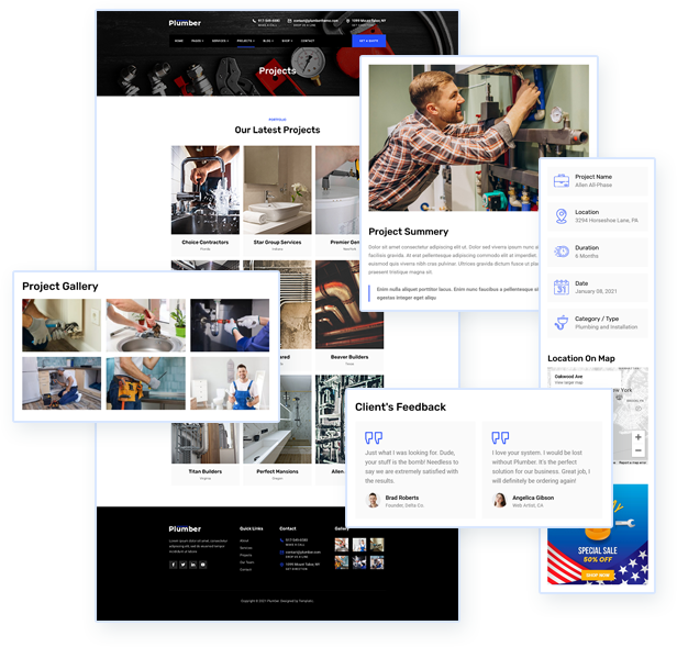 Easy To Use Plumbers WordPress Theme