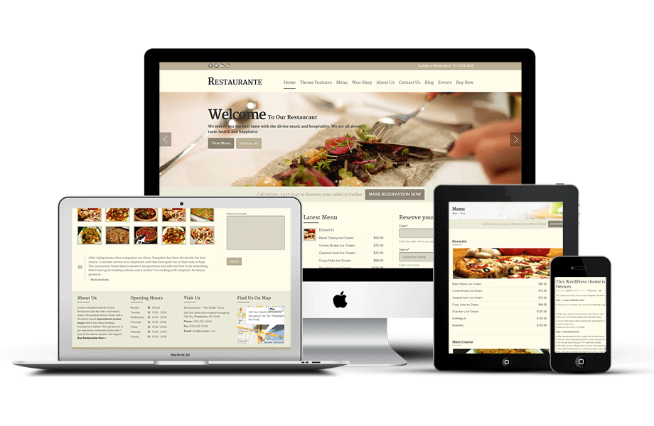 restaurant WordPress theme