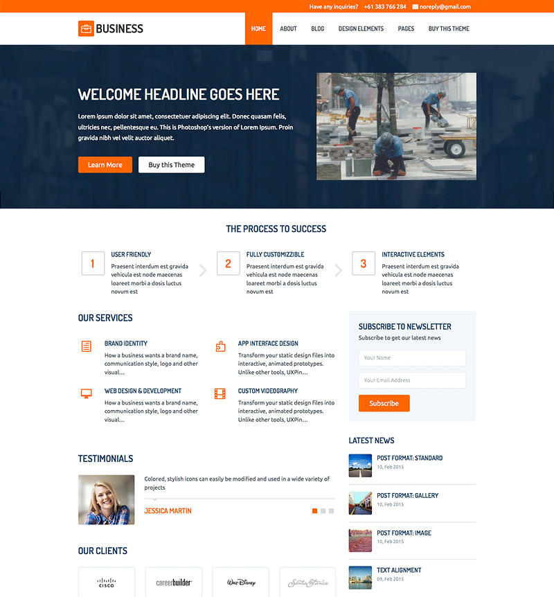 Wide Screen Design - SmallBiz Theme