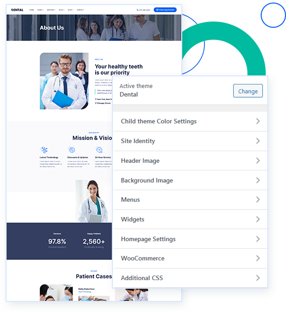 eCommerce Ready WordPress Dentists Theme 